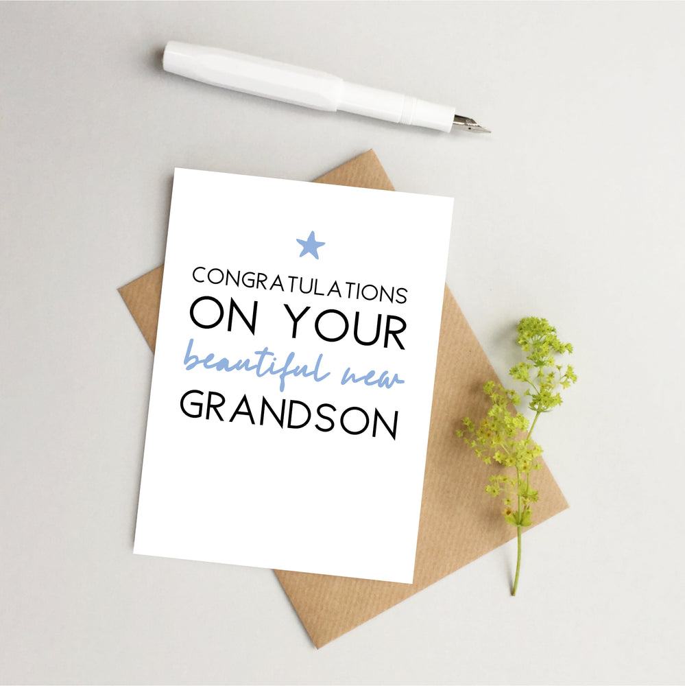 New baby Grandson card