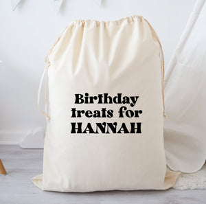 Personalised Birthday Present Gift Sack Bag