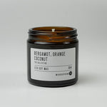 Bergamot, Orange + Coconut soy wax candle