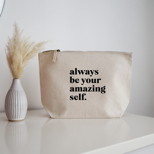 Always be your amazing self cosmetic zipped bag.