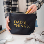 Personalised zipped wash / toiletry bag for men