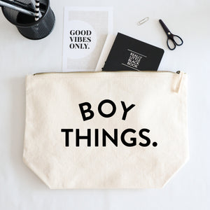 Boy things zipped pouch bag