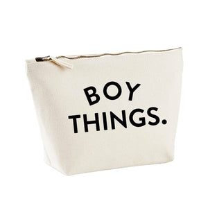 Boy things zipped pouch bag