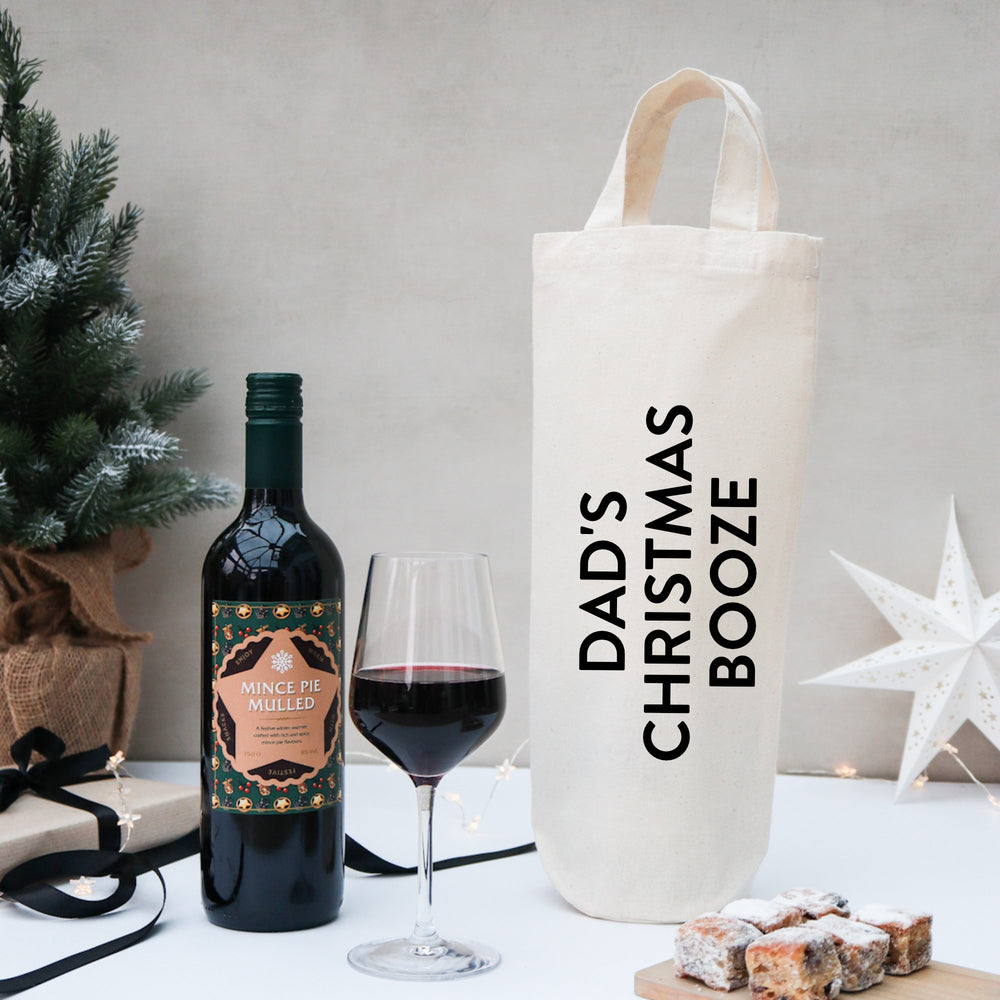 Personalised Christmas bottle gift bag - Main Image