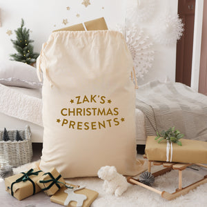 Personalised Christmas present sack