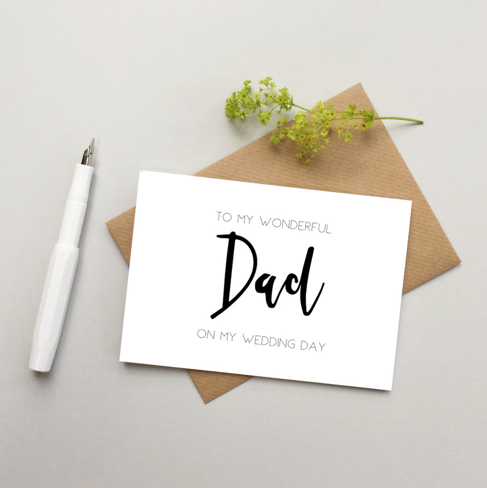To Dad on my Wedding Day card