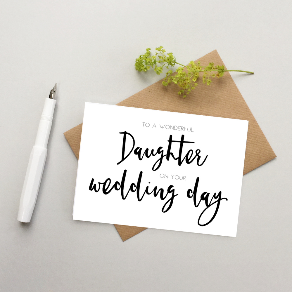 Daughter wedding card
