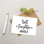 Daughter Birthday card