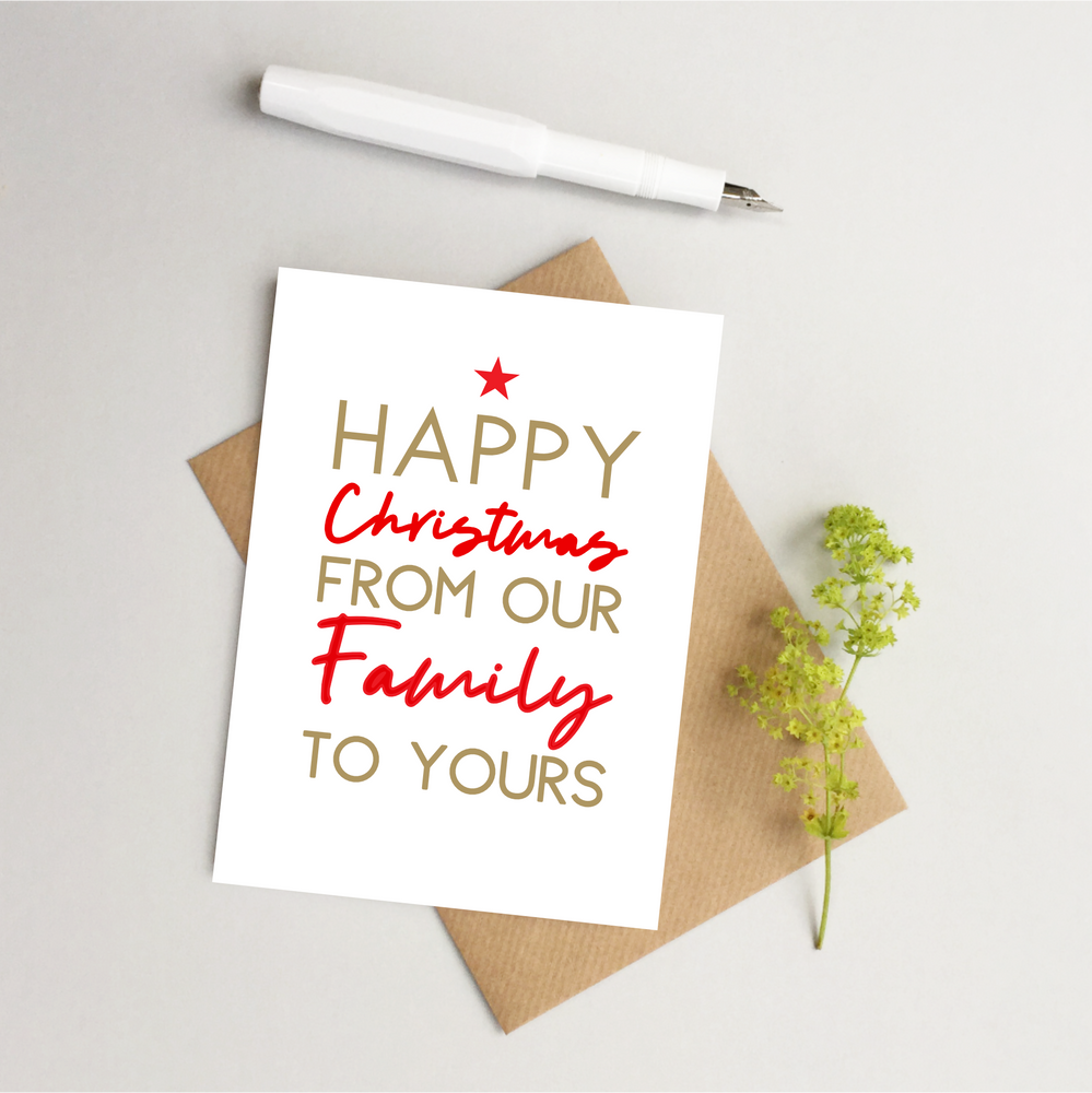 From our family to yours Christmas card