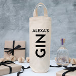 Personalised gin bottle gift bag