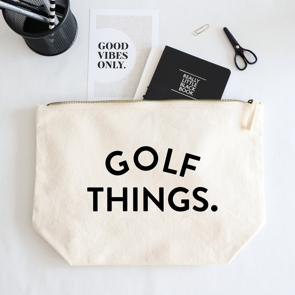 Golf things zipped pouch bag