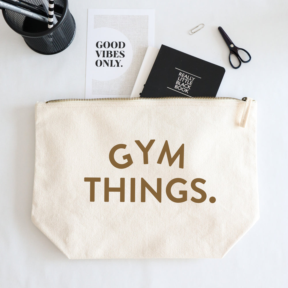 Gym things zipped pouch bag
