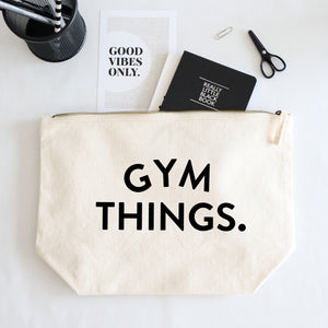 Gym things zipped pouch bag