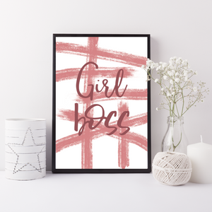 Girl boss abstract print