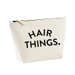Hair things zipped pouch bag