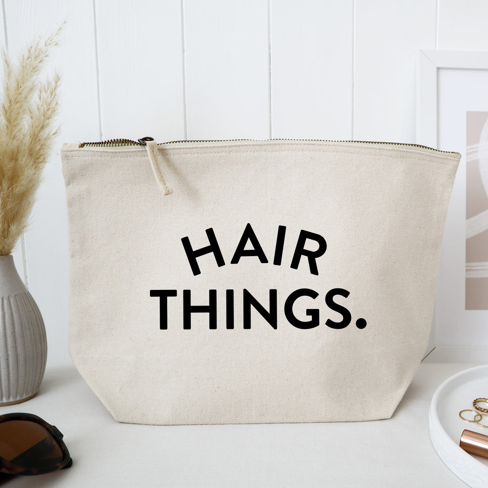 Hair things zipped pouch bag