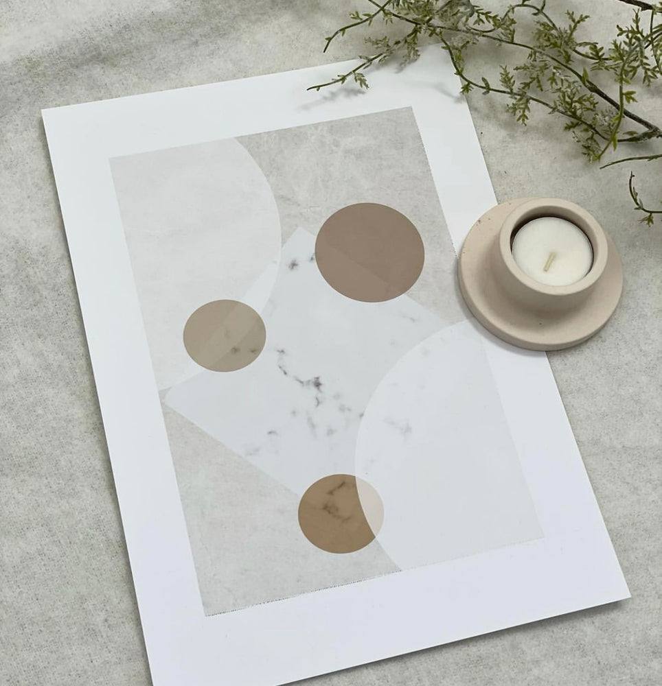 Neutral aesthetic marble print