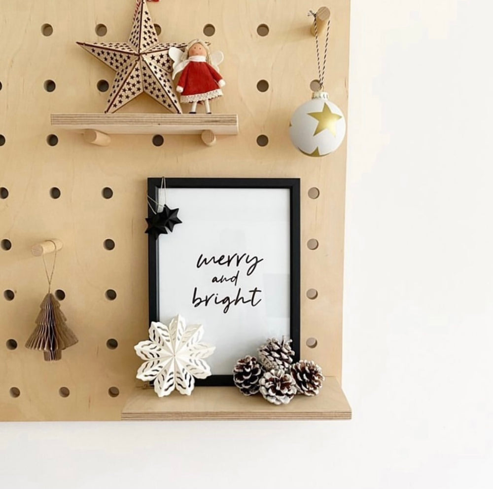Merry and bright Christmas print