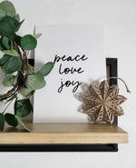 Peace love joy Christmas print