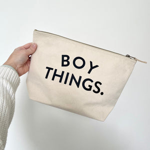 Boy things zipped pouch bag