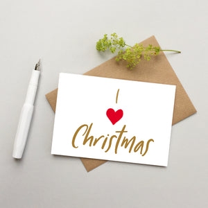 Fun I love Christmas card