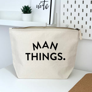 Man things zipped pouch bag