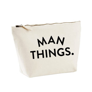 Man things zipped pouch bag