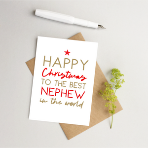 Nephew Christmas card