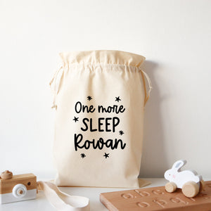 Personalised Christmas eve bag one more sleep