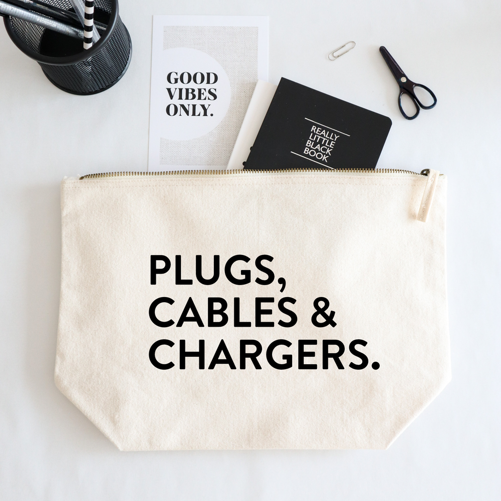 Plus, cables and chargers storage bag