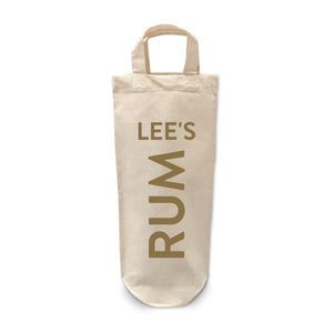 Personalised rum bottle gift bag
