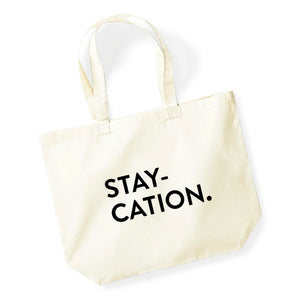 Staycation holiday tote bag