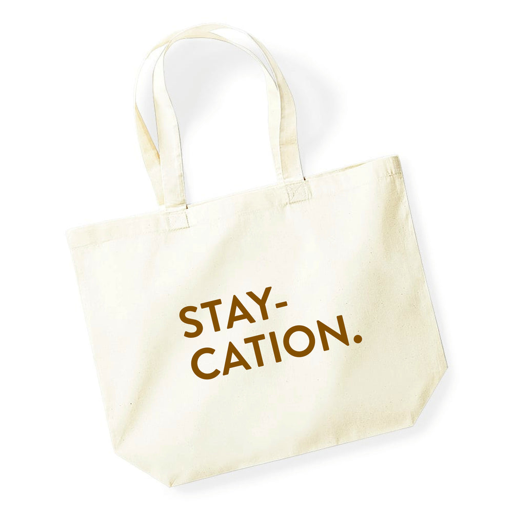Staycation holiday tote bag
