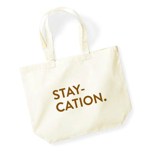 Staycation holiday tote bag