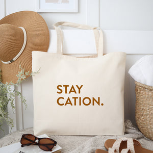 Staycation holiday tote bag