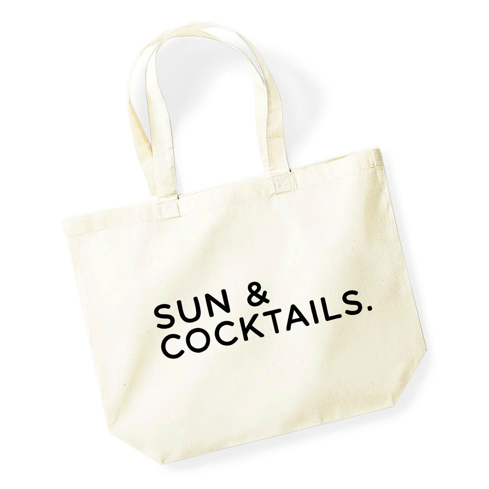 Sun & Cocktails holiday tote bag