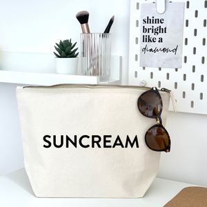 Suncream holiday travel zipped storage bag