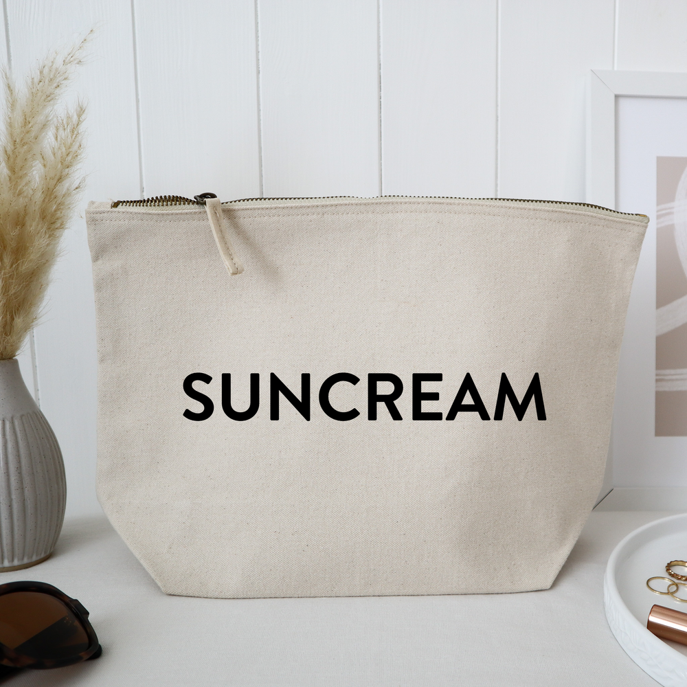 Suncream holiday travel zipped storage bag