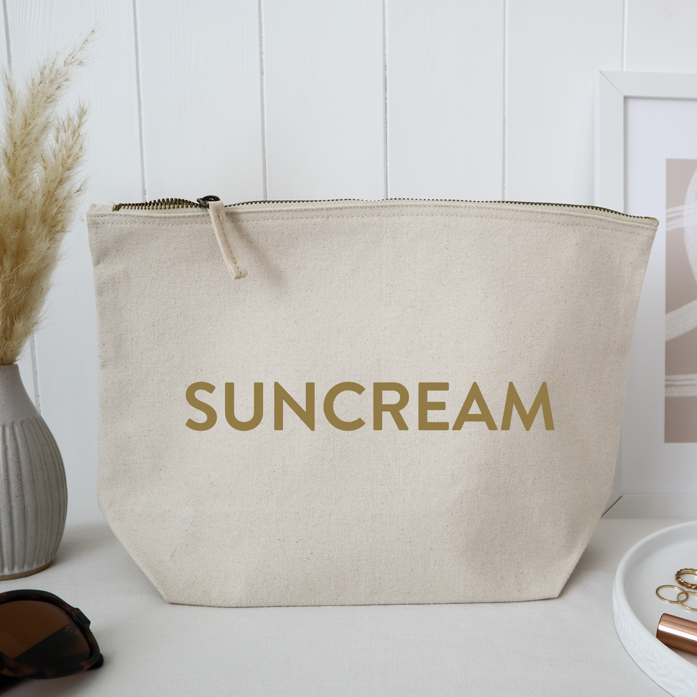 Suncream holiday travel zipped storage bag