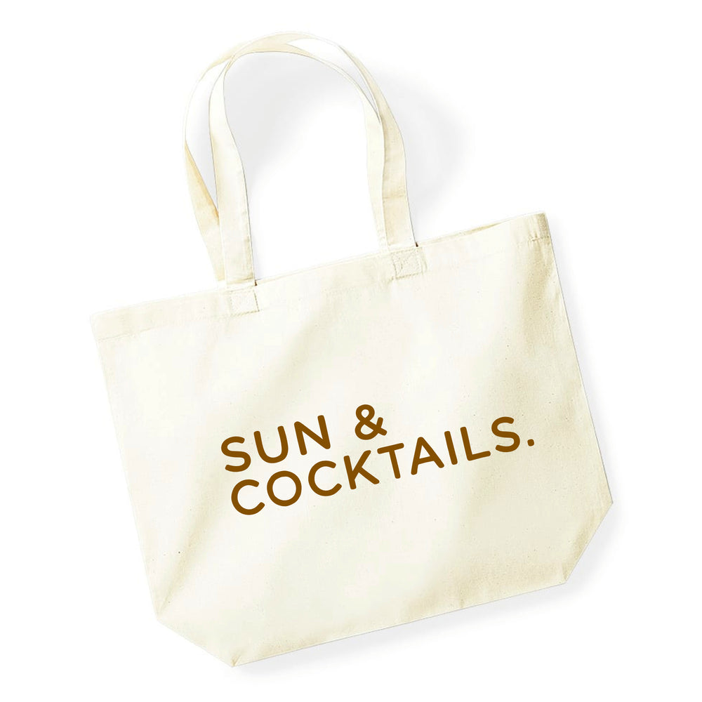 Sun & Cocktails holiday tote bag
