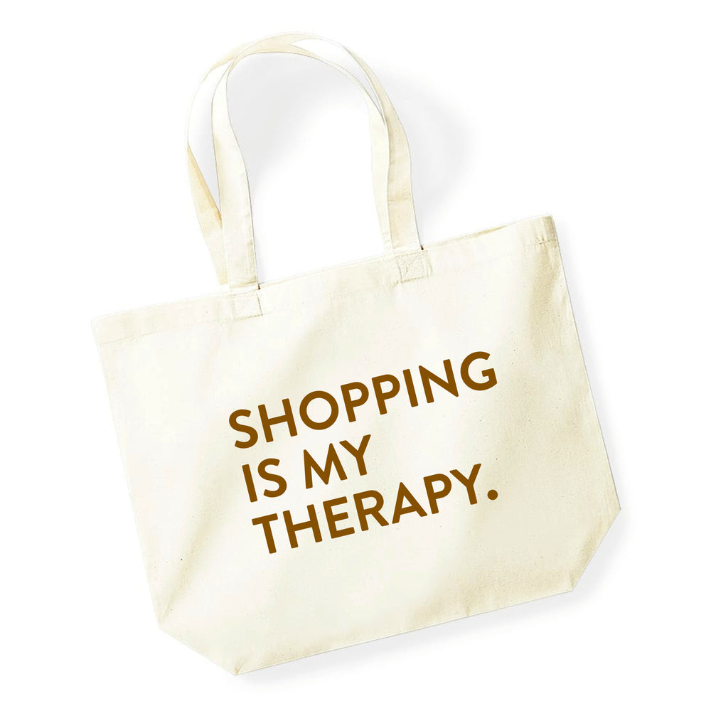 Shopping is my therapy tote bag