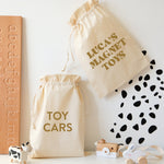 Personalised toy storage sack / lego storage bag