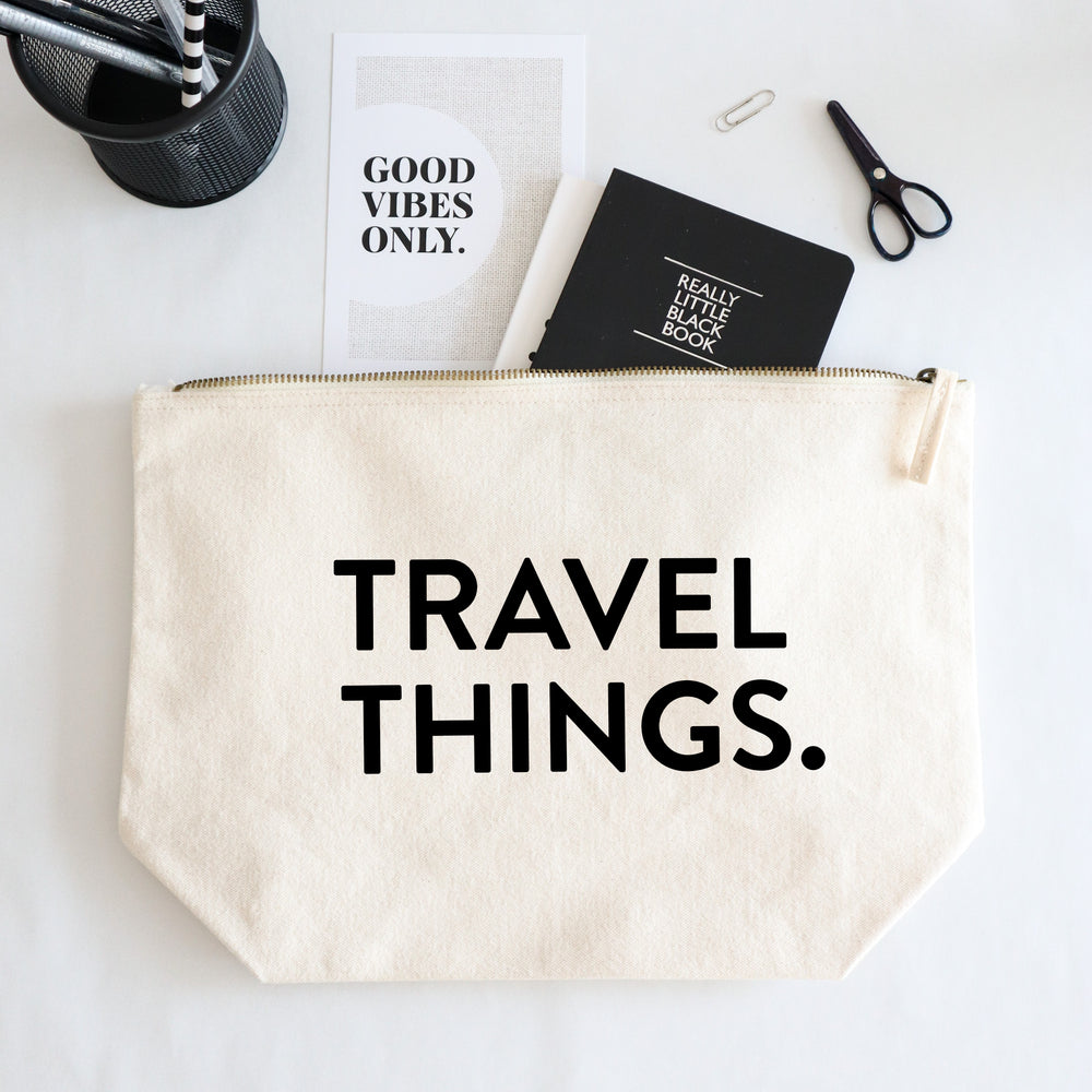 Travel things zipped pouch bag