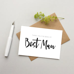 Thank you Best man card