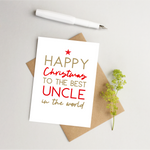 Uncle Christmas card