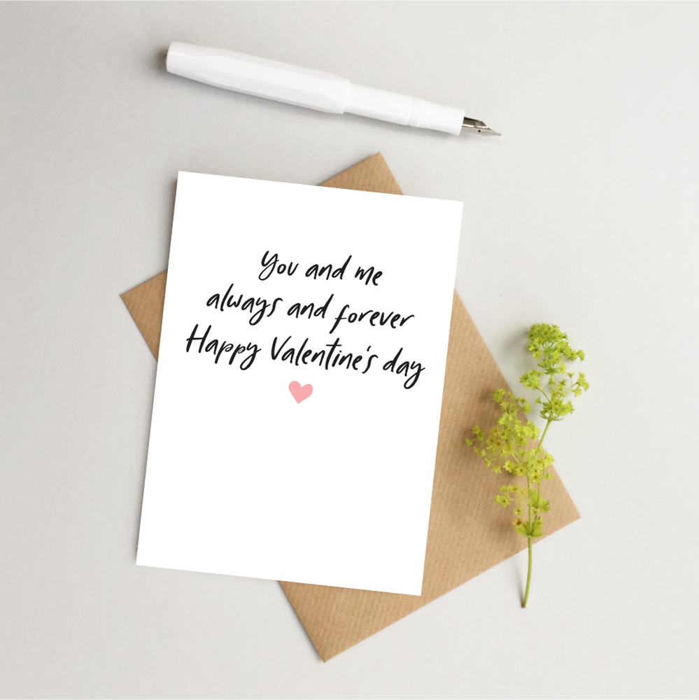 You & Me Valentines card