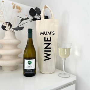 Personalised wine bottle bag