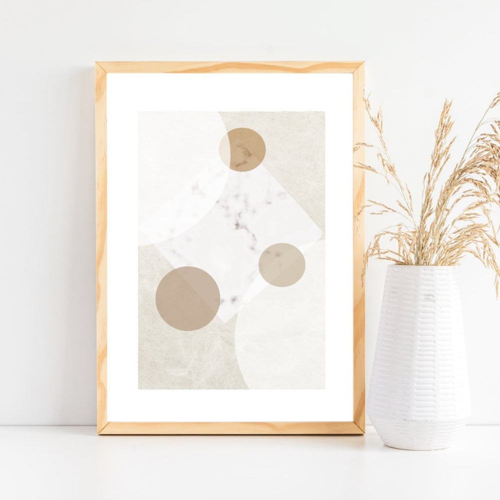 Abstract print - Beige white neutral tones boho print - Minimal marble art print - Textures and tones art print - Neutral aesthetic print