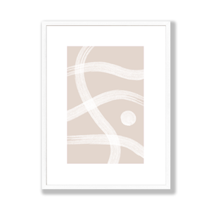 Beige abstract print
