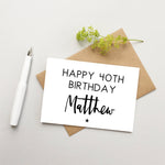 Age Birthday card - Personalised Birthday Card - Special age card - Milestone Birthday Card - Custom Card - Any age Birthday Card